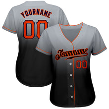 Загрузить изображение в средство просмотра галереи, Custom Gray Orange-Navy Authentic Fade Fashion Baseball Jersey