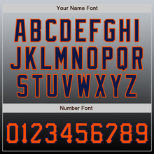 Загрузить изображение в средство просмотра галереи, Custom Gray Orange-Navy Authentic Fade Fashion Baseball Jersey