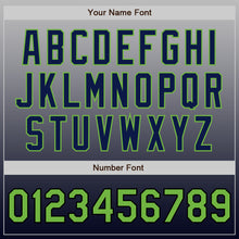 Загрузить изображение в средство просмотра галереи, Custom Gray Neon Green-Navy Authentic Fade Fashion Baseball Jersey