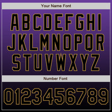 Load image into Gallery viewer, Custom Purple Black-Old Gold Authentic Fade Fashion Baseball Jersey