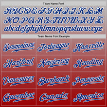 Загрузить изображение в средство просмотра галереи, Custom Gray Royal-Red Authentic Fade Fashion Baseball Jersey