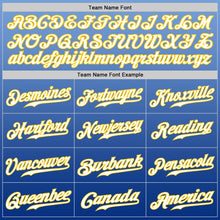 Load image into Gallery viewer, Custom Light Blue White-Royal Authentic Fade Fashion Baseball Jersey