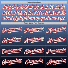 Load image into Gallery viewer, Custom Light Blue Red-Navy Authentic Fade Fashion Baseball Jersey