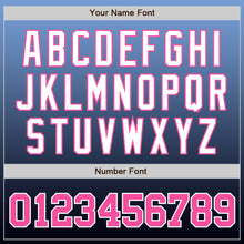 Load image into Gallery viewer, Custom Light Blue Pink-Navy Authentic Fade Fashion Baseball Jersey