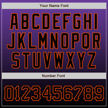 Load image into Gallery viewer, Custom Purple Black-Orange Authentic Fade Fashion Baseball Jersey
