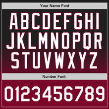 Load image into Gallery viewer, Custom Black White-Maroon Authentic Fade Fashion Basketball Jersey