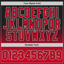 Load image into Gallery viewer, Custom Black Red-White Authentic Fade Fashion Basketball Jersey