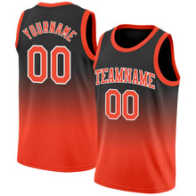 Laden Sie das Bild in den Galerie-Viewer, Custom Black Orange-White Authentic Fade Fashion Basketball Jersey