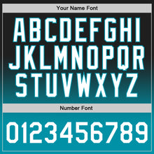 Laden Sie das Bild in den Galerie-Viewer, Custom Black White-Teal Authentic Fade Fashion Basketball Jersey