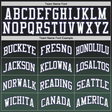 Laden Sie das Bild in den Galerie-Viewer, Custom Black White-Green Authentic Fade Fashion Basketball Jersey