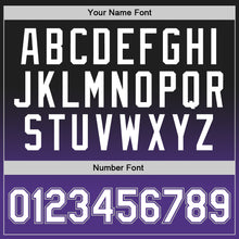 Charger l'image dans la galerie, Custom Black White-Purple Authentic Fade Fashion Basketball Jersey