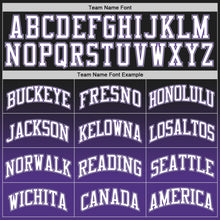 Charger l'image dans la galerie, Custom Black White-Purple Authentic Fade Fashion Basketball Jersey