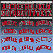 Charger l'image dans la galerie, Custom Black Red-Light Blue Authentic Fade Fashion Basketball Jersey