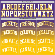 Загрузить изображение в средство просмотра галереи, Custom Purple White-Gold Authentic Fade Fashion Basketball Jersey