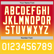 Load image into Gallery viewer, Custom Red White-Gold Authentic Fade Fashion Basketball Jersey