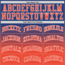 Laden Sie das Bild in den Galerie-Viewer, Custom Royal Orange-White Authentic Fade Fashion Basketball Jersey