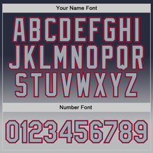 Load image into Gallery viewer, Custom Navy Gray-Red Authentic Fade Fashion Basketball Jersey