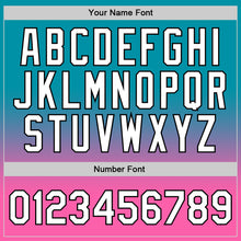 Charger l'image dans la galerie, Custom Teal White-Pink Authentic Fade Fashion Basketball Jersey