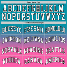 Charger l'image dans la galerie, Custom Teal White-Pink Authentic Fade Fashion Basketball Jersey