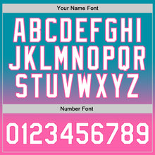 Laden Sie das Bild in den Galerie-Viewer, Custom Teal White-Pink Authentic Fade Fashion Basketball Jersey