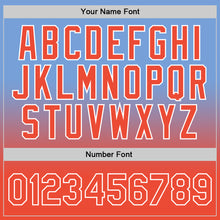 Charger l'image dans la galerie, Custom Light Blue Orange-White Authentic Fade Fashion Basketball Jersey