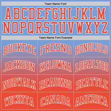 Charger l'image dans la galerie, Custom Light Blue Orange-White Authentic Fade Fashion Basketball Jersey