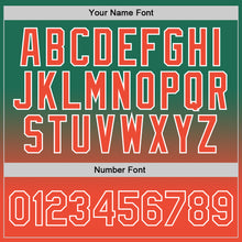 Laden Sie das Bild in den Galerie-Viewer, Custom Kelly Green Orange-White Authentic Fade Fashion Basketball Jersey