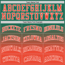 Laden Sie das Bild in den Galerie-Viewer, Custom Kelly Green Orange-White Authentic Fade Fashion Basketball Jersey