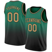 Загрузить изображение в средство просмотра галереи, Custom Kelly Green Old Gold-Black Authentic Fade Fashion Basketball Jersey