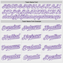 Laden Sie das Bild in den Galerie-Viewer, Custom White White-Purple Authentic Fade Fashion Baseball Jersey