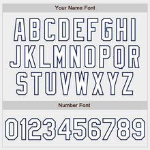 Laden Sie das Bild in den Galerie-Viewer, Custom White White-Navy Authentic Fade Fashion Baseball Jersey