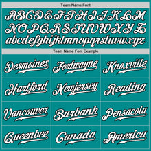 Load image into Gallery viewer, Custom Aqua White-Teal Authentic Fade Fashion Baseball Jersey