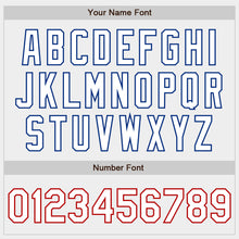 Laden Sie das Bild in den Galerie-Viewer, Custom White White Royal-Red Authentic Fade Fashion Baseball Jersey