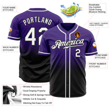 Загрузить изображение в средство просмотра галереи, Custom Purple White-Black Authentic Fade Fashion Baseball Jersey