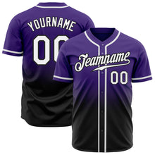 Загрузить изображение в средство просмотра галереи, Custom Purple White-Black Authentic Fade Fashion Baseball Jersey
