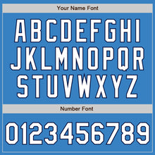 Load image into Gallery viewer, Custom Powder Blue White-Navy Authentic Fade Fashion Baseball Jersey