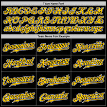 Load image into Gallery viewer, Custom Black Yellow-White Authentic Gradient Fashion Baseball Jersey