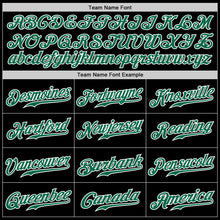 Load image into Gallery viewer, Custom Black Kelly Green Pink-White Authentic Gradient Fashion Baseball Jersey
