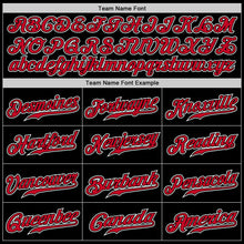 Charger l'image dans la galerie, Custom Black Red-White Authentic Gradient Fashion Baseball Jersey