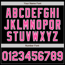 Load image into Gallery viewer, Custom Black Pink Light Blue-White Authentic Gradient Fashion Baseball Jersey