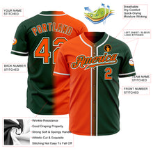 Load image into Gallery viewer, Custom Green Orange-White Authentic Gradient Fashion Baseball Jersey
