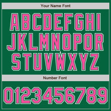 Load image into Gallery viewer, Custom Kelly Green Pink-White Authentic Gradient Fashion Baseball Jersey