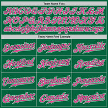 Load image into Gallery viewer, Custom Kelly Green Pink-White Authentic Gradient Fashion Baseball Jersey