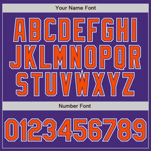 Load image into Gallery viewer, Custom Purple Orange-White Authentic Gradient Fashion Baseball Jersey