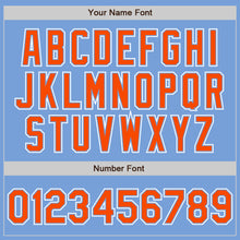 Load image into Gallery viewer, Custom Light Blue Orange-White Authentic Gradient Fashion Baseball Jersey