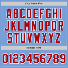 Load image into Gallery viewer, Custom Light Blue Red-White Authentic Gradient Fashion Baseball Jersey