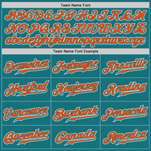 Загрузить изображение в средство просмотра галереи, Custom Teal Orange-White Authentic Gradient Fashion Baseball Jersey