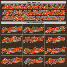 Загрузить изображение в средство просмотра галереи, Custom Brown Orange-White Authentic Gradient Fashion Baseball Jersey