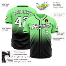 Laden Sie das Bild in den Galerie-Viewer, Custom Pea Green White-Black Authentic Fade Fashion Baseball Jersey
