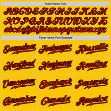 Load image into Gallery viewer, Custom Yellow Red-Black Authentic Fade Fashion Baseball Jersey